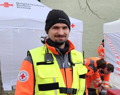 Einsatzleiter Florian Lex vom Roten Kreuz